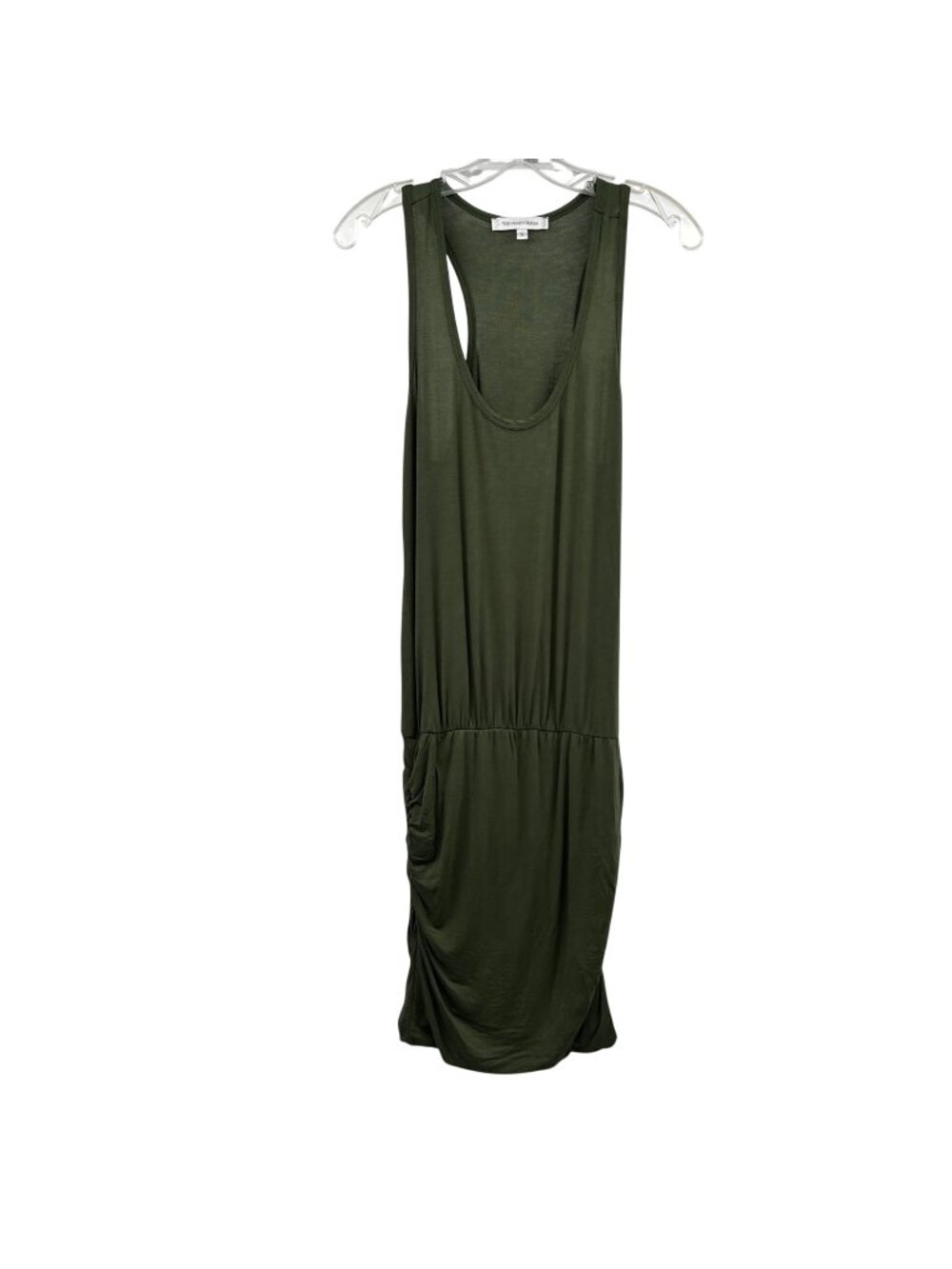 The Vanity Room Blouson Dress Sleeveless Racerback Green Size Small Ruched